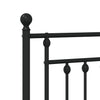 Metal Headboard Black 150 cm