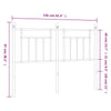 Metal Headboard Black 150 cm