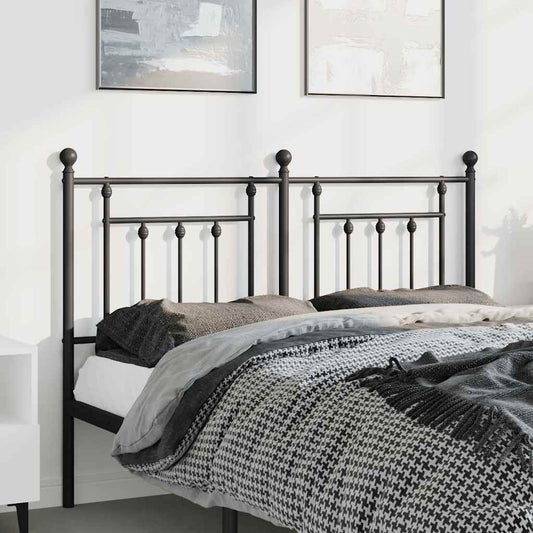 Metal Replace Headboard Black 150 cm