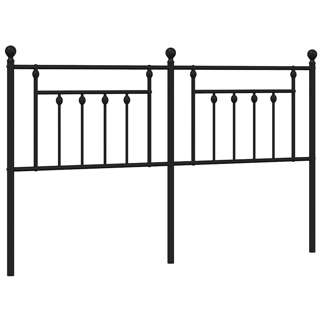 Metal Replace Headboard Black 160 cm