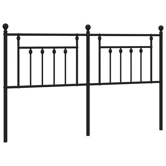 Metal Replace Headboard Black 160 cm