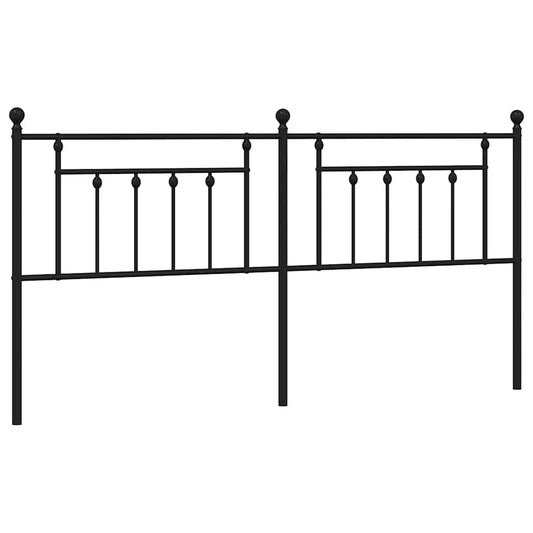 Metal Replace Headboard Black 193 cm