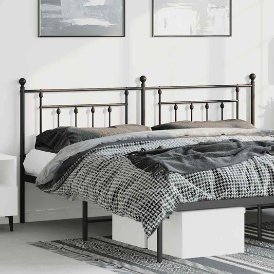 Metal Replace Headboard Black 193 cm