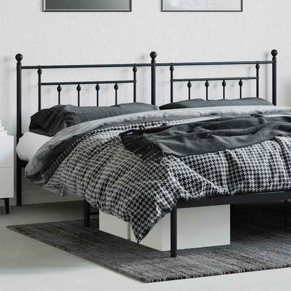 Metal Replace Headboard Black 200 cm