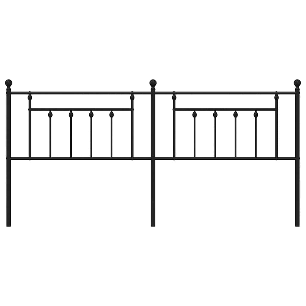 Metal Replace Headboard Black 200 cm