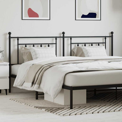 Metal Replace Headboard Black 200 cm