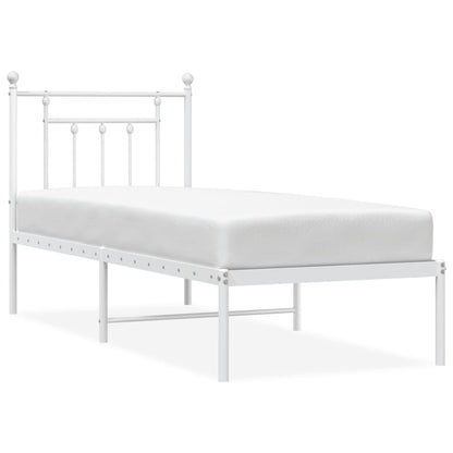 Bed Frame | White | Powder-Coated Steel | Small Single | Bed Frame