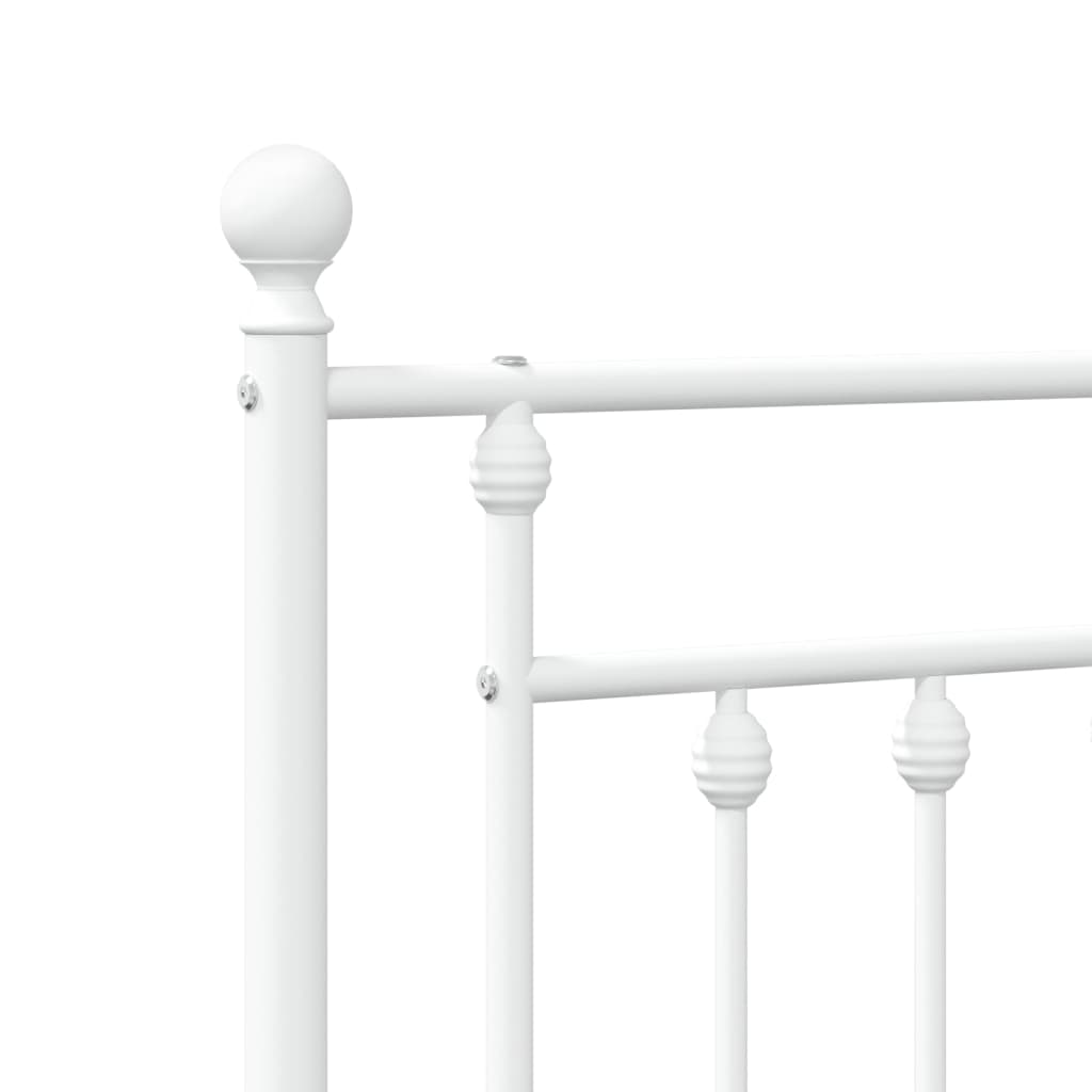 Bed Frame | White | Powder-Coated Steel | Small Single | Bed Frame