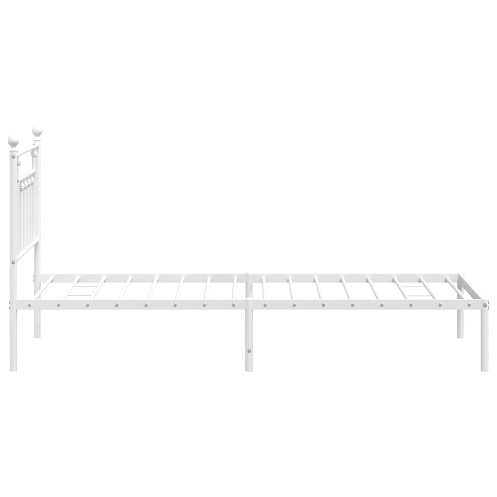 Bed Frame | White | Powder-Coated Steel | Single | Bed Frame