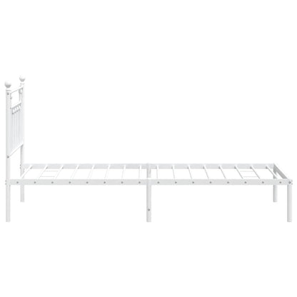 Bed Frame | White | Powder-Coated Steel | Single | Bed Frame