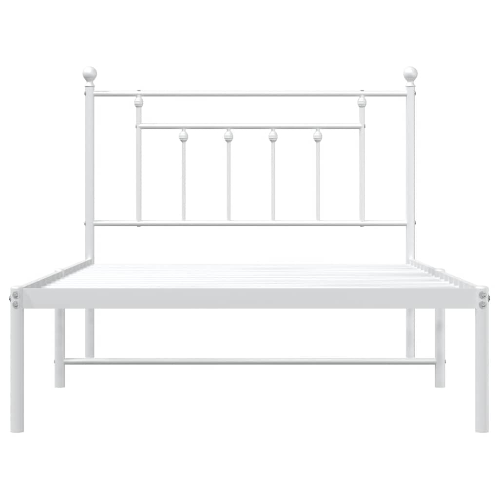 Bed Frame | White | Powder-Coated Steel | Single | Bed Frame