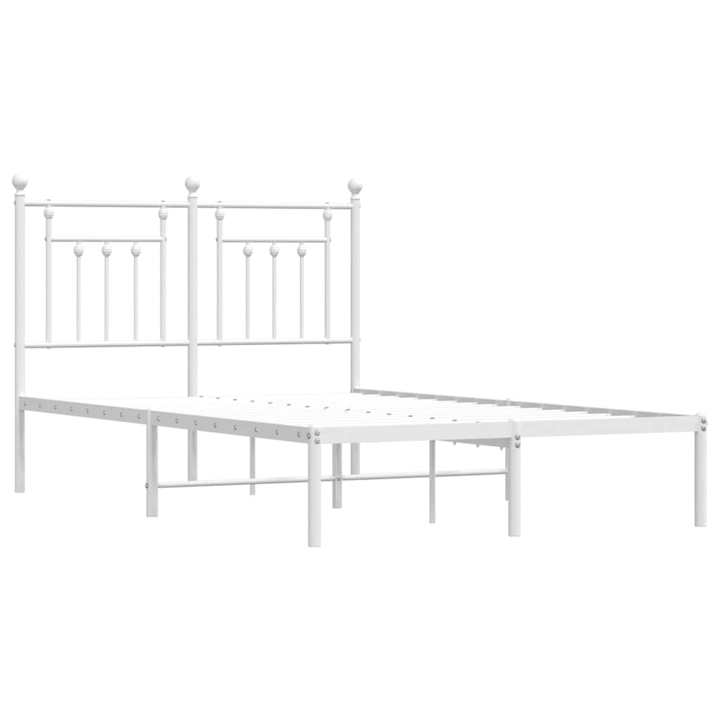 Bed Frame | White | Steel | Small Double | Bed Frame | Rectangular