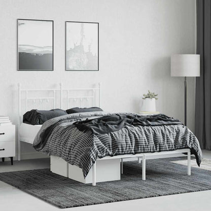 Bed Frame | White | Steel | Small Double | Bed Frame | Rectangular