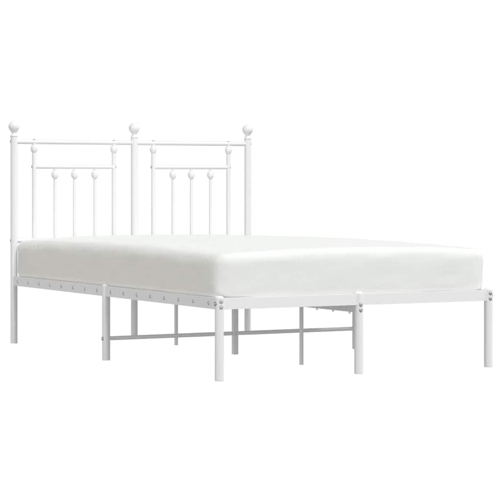 Bed Frame | White | Steel | Small Double | Bed Frame | Rectangular