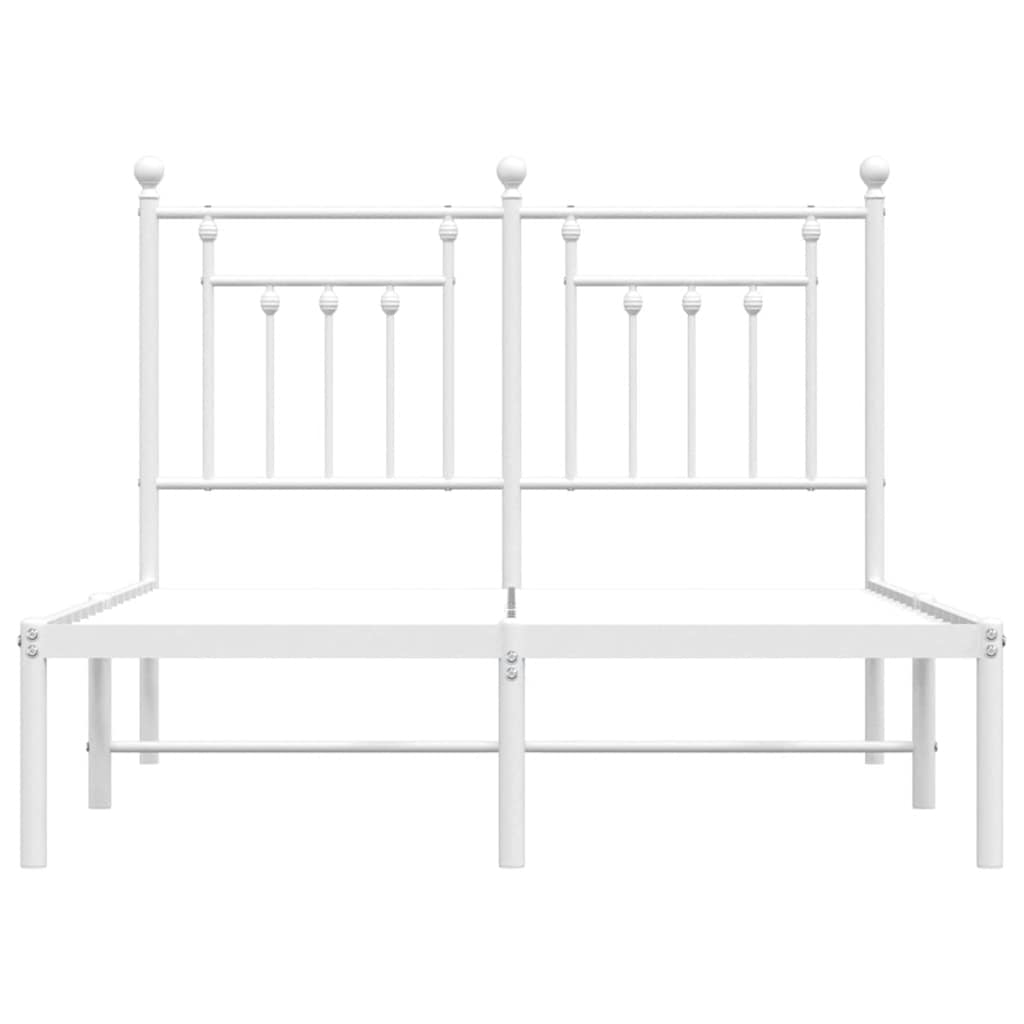 Bed Frame | White | Steel | Small Double | Bed Frame | Rectangular