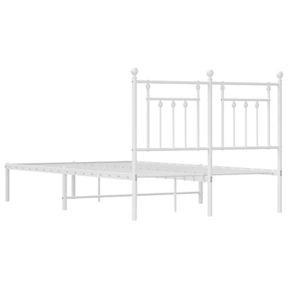Bed Frame | White | Steel | Small Double | Bed Frame | Rectangular