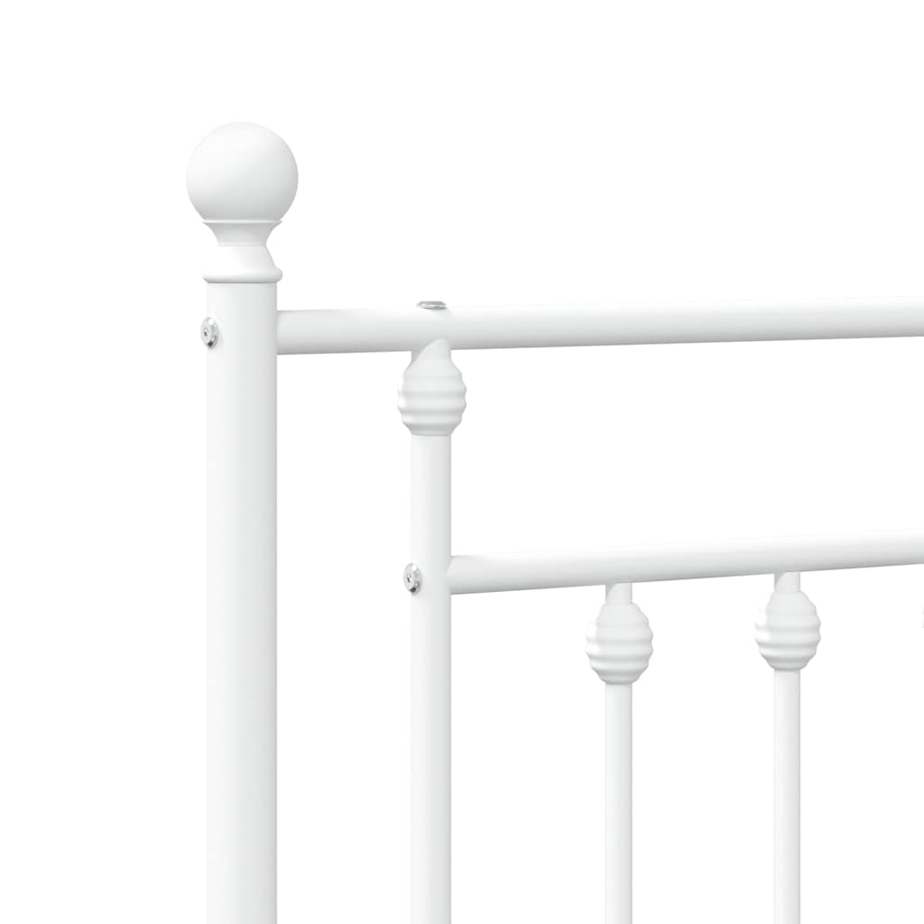 Bed Frame | White | Steel | Small Double | Bed Frame | Rectangular