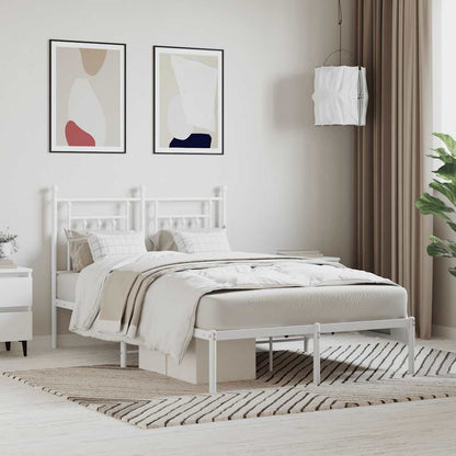 Bed Frame | White | Steel | Small Double | Bed Frame | Rectangular