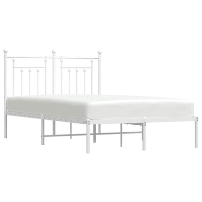 Bed Frame | White | Powder-Coated Steel | Double | Bed Frame