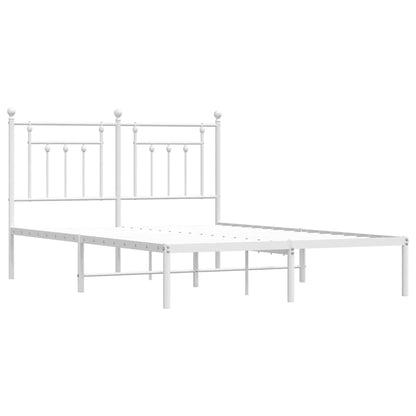 Bed Frame | White | Powder-Coated Steel | Double | Bed Frame