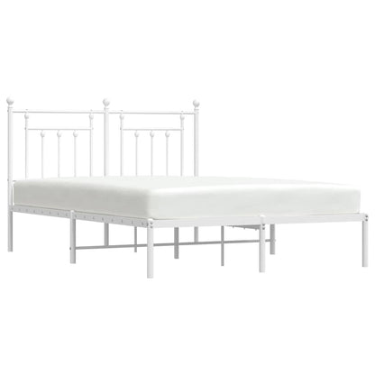 Bed Frame | White | Powder-Coated Steel | Double | Bed Frame
