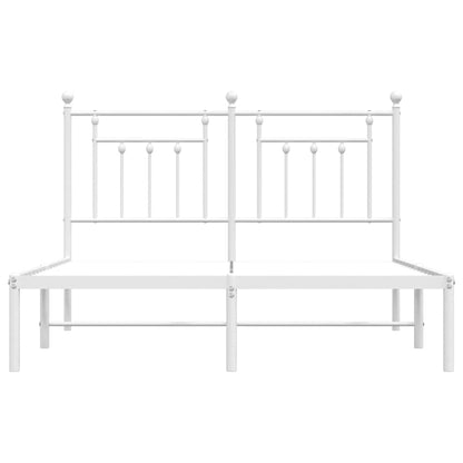 Bed Frame | White | Powder-Coated Steel | Double | Bed Frame