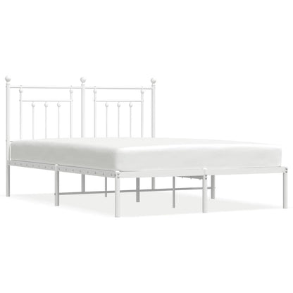 Bed Frame | White | Powder-Coated Steel | Double | Bed Frame