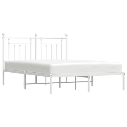 Bed Frame | White | Powder-Coated Steel | Double | Bed Frame