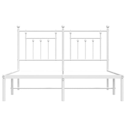 Bed Frame | White | Powder-Coated Steel | Double | Bed Frame