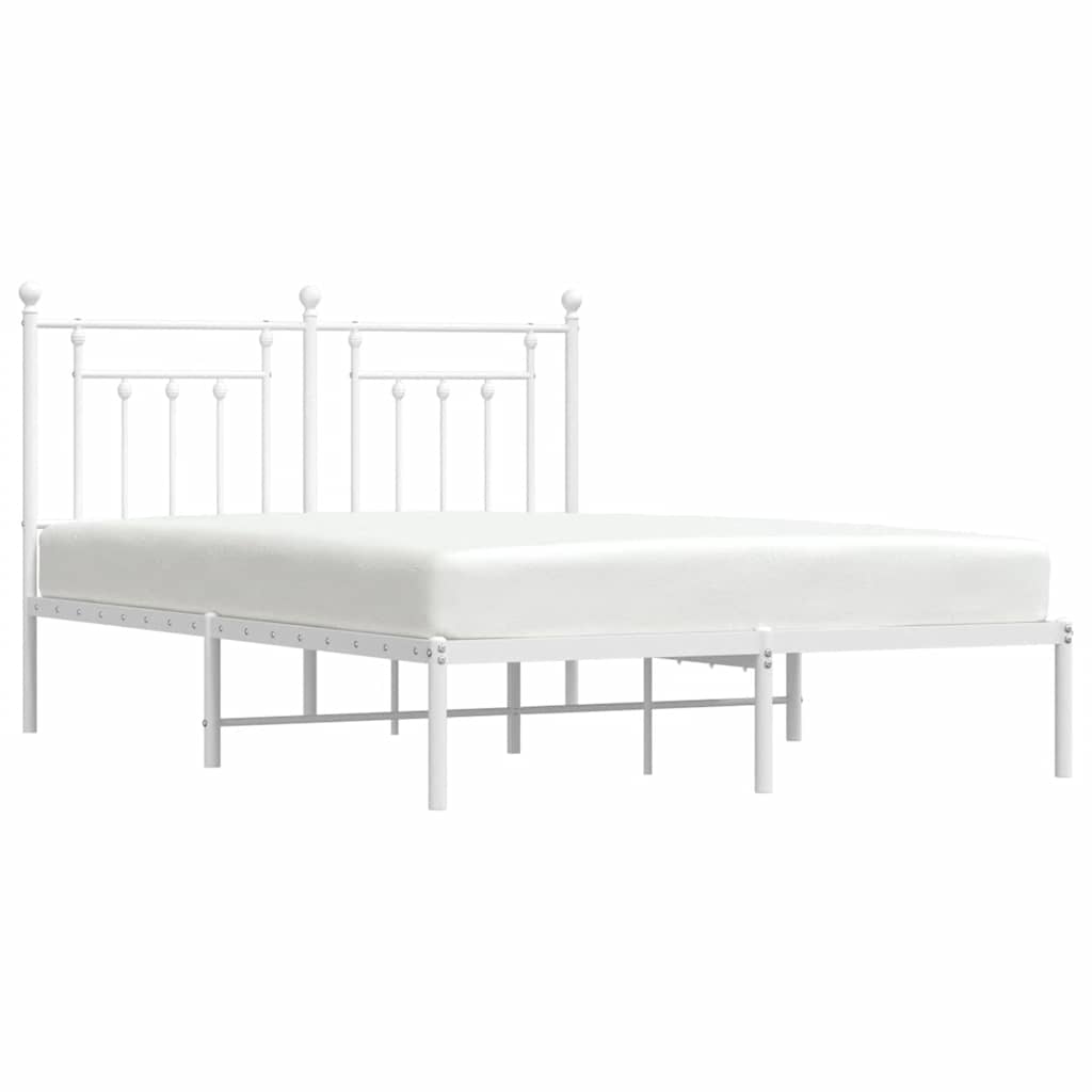 Bed Frame | White | Powder-coated steel | King Size | Bed Frame