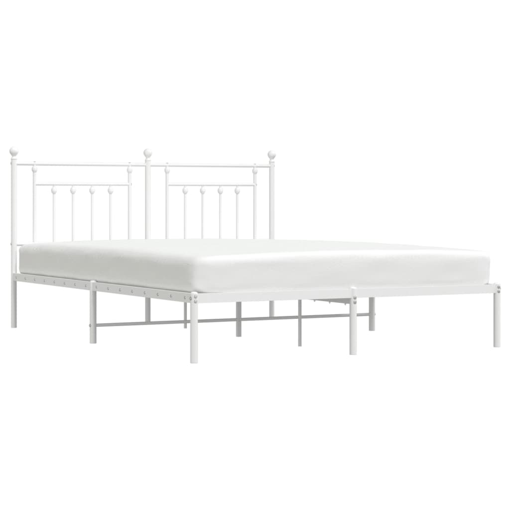 Bed Frame | White | Powder-coated steel | 160x200 cm | Bed Frame