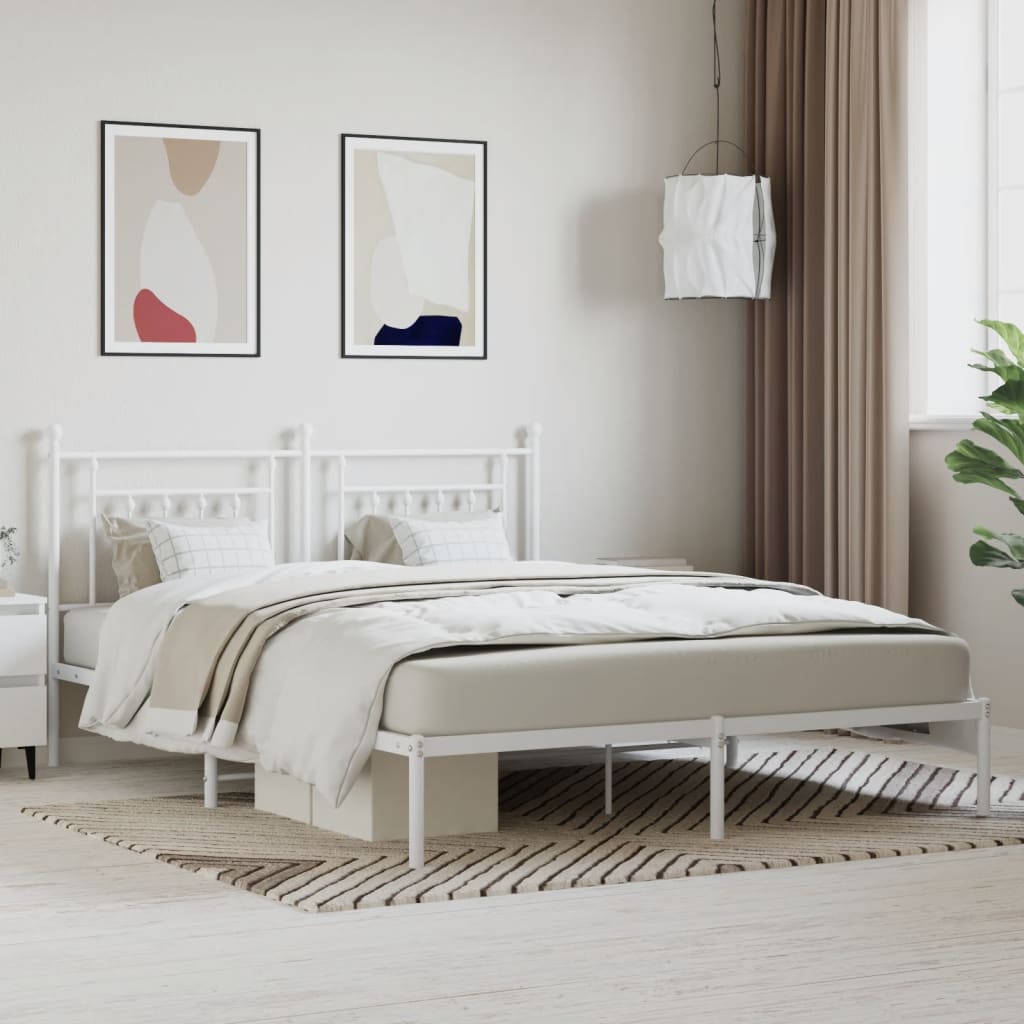 Bed Frame | White | Powder-coated steel | 160x200 cm | Bed Frame