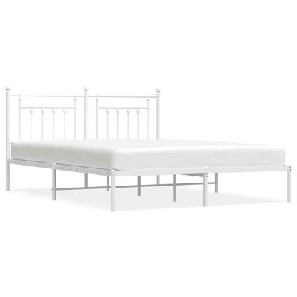 Bed Frame | White | Powder-Coated Steel | Super King | Bed Frame