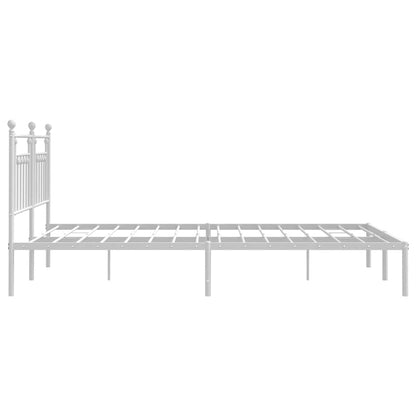 Bed Frame | White | Powder-Coated Steel | Super King | Bed Frame
