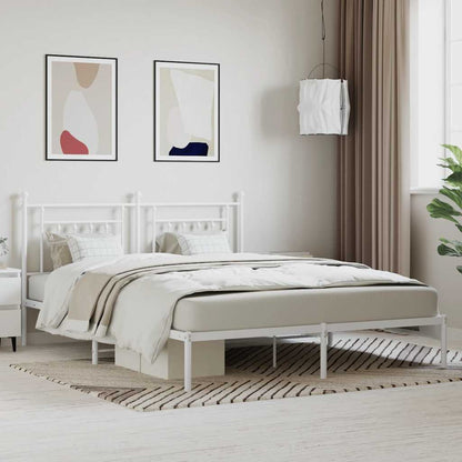 Bed Frame | White | Powder-Coated Steel | Super King | Bed Frame