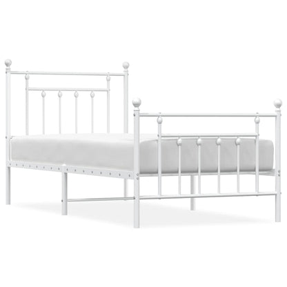 Bed Frame | White | Powder-coated steel | Single |  Durable  | Bed Frame