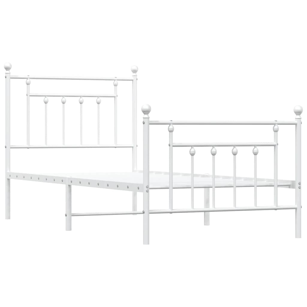 Bed Frame | White | Powder-coated steel | Single |  Durable  | Bed Frame