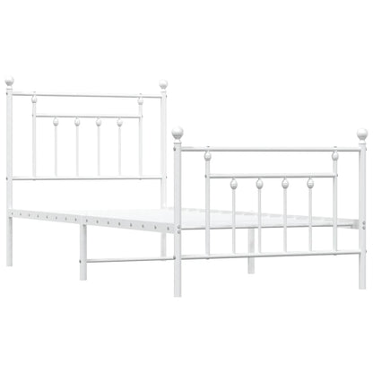 Bed Frame | White | Powder-coated steel | Single |  Durable  | Bed Frame