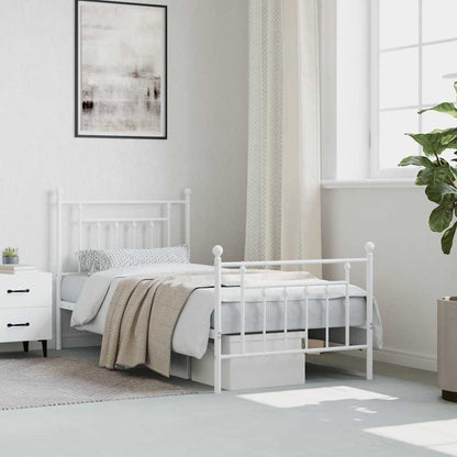 Bed Frame | White | Powder-coated steel | Single |  Durable  | Bed Frame