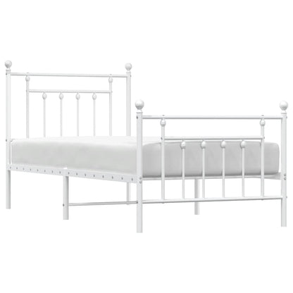 Bed Frame | White | Powder-coated steel | Single |  Durable  | Bed Frame