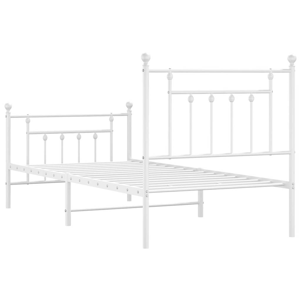 Bed Frame | White | Powder-coated steel | Single |  Durable  | Bed Frame