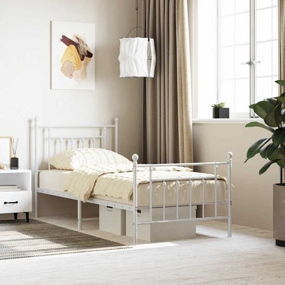 Bed Frame | White | Powder-coated steel | Single |  Durable  | Bed Frame