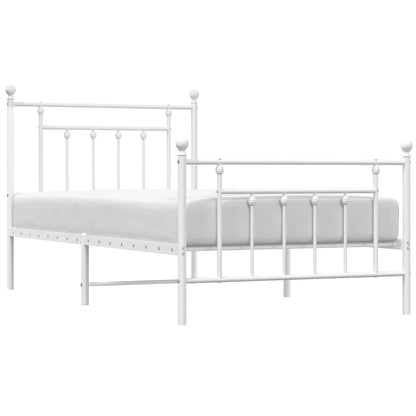Bed Frame | White | Powder-Coated Steel | Single | Bed Frame