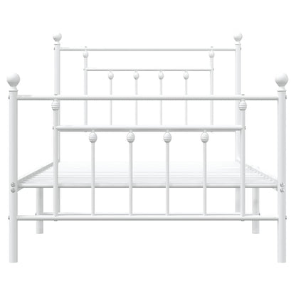 Bed Frame | White | Powder-Coated Steel | Single | Bed Frame