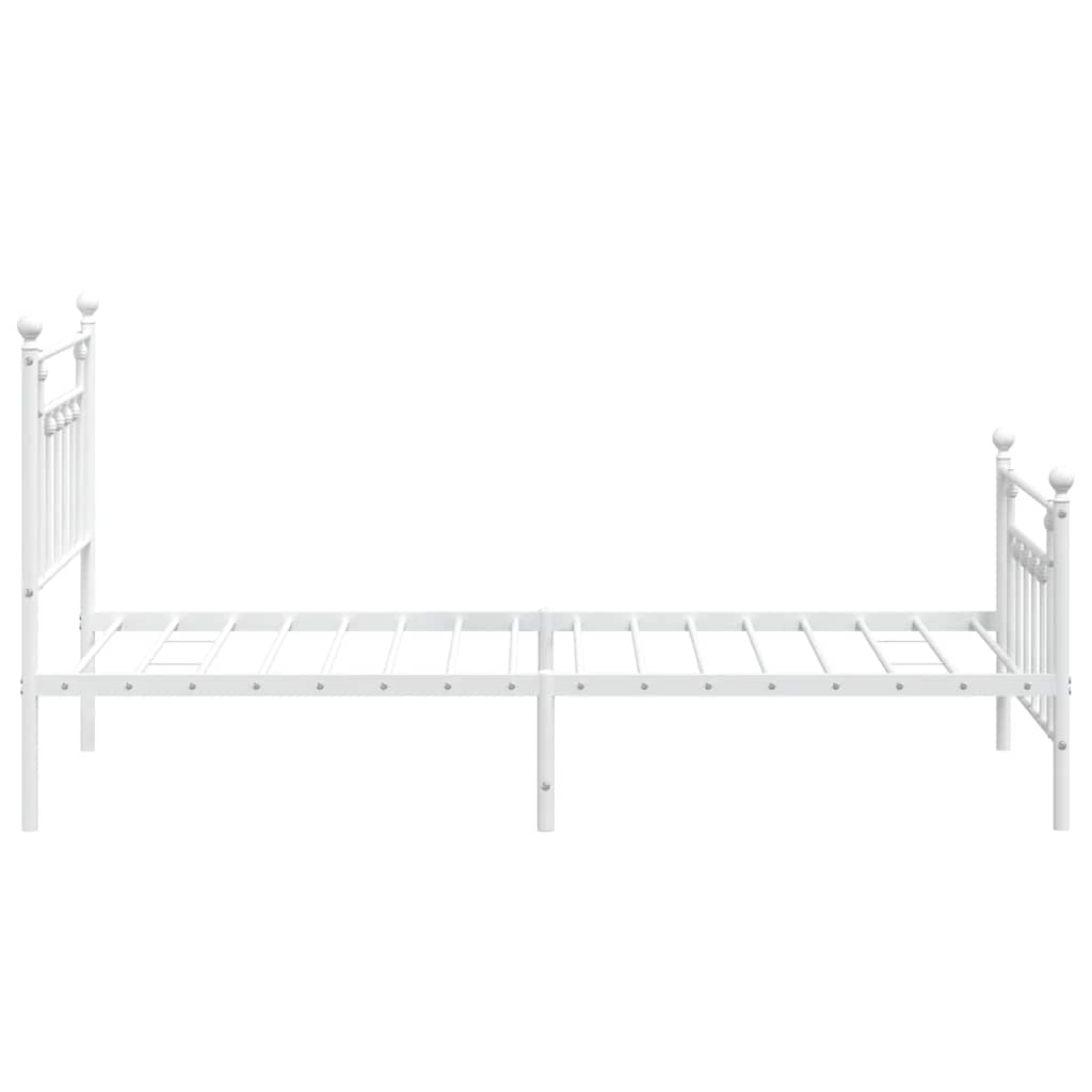 Bed Frame | White | Powder-Coated Steel | Single | Bed Frame
