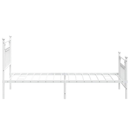 Bed Frame | White | Powder-Coated Steel | Single | Bed Frame