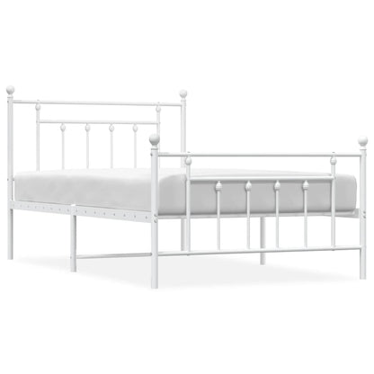 Bed Frame | White | Powder-Coated Steel | Single | Bed Frame