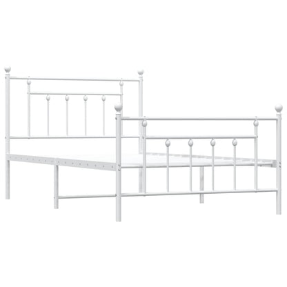 Bed Frame | White | Powder-Coated Steel | Single | Bed Frame