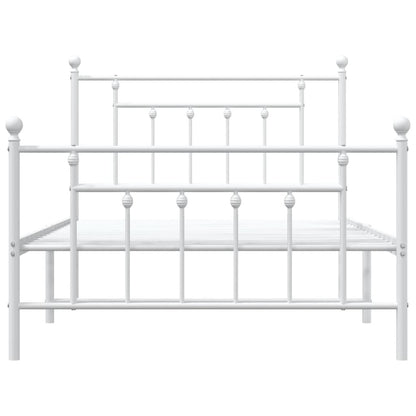Bed Frame | White | Powder-Coated Steel | Single | Bed Frame