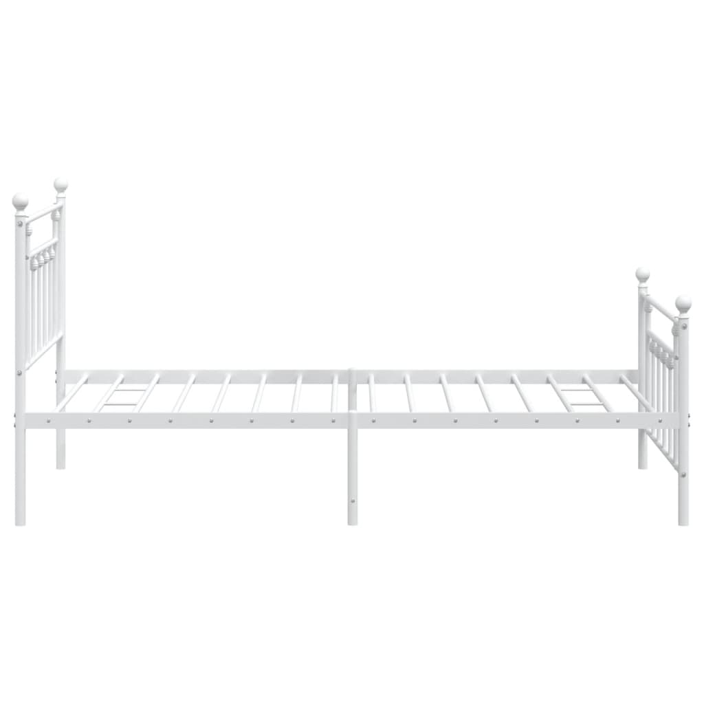 Bed Frame | White | Powder-Coated Steel | Single | Bed Frame